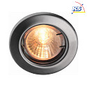 HEITRONIC Heitronic Recessed spot round, brushed stainless steel, GU5,3, max. 50W