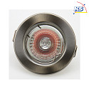 HEITRONIC Heitronic Recessed spot round, brushed stainless steel, GU5,3, max. 50W