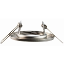 Heitronic Recessed spot round, GU5,3, brushed stainless steel, with aluminum reflector, swiveling