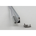 HEITRONIC Aluminium Hj�rne profil rund 100cm, afd�kning opal