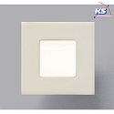 HEITRONIC LED Recessed luminaire NIZZA Panel, IP20, SQUARE, 7.5cm, 2.2W 2700K 50lm 120, white