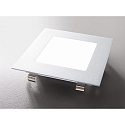 HEITRONIC LED Indbygningslampe NIZZA Panel, IP20, FIRKANTET, 10.7cm, 3.5W 2700K 95lm 120�, s�lv