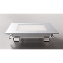 HEITRONIC LED Indbygningslampe NIZZA Panel, IP20, FIRKANTET, 10.7cm, 3.5W 2700K 95lm 120�, s�lv