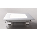 HEITRONIC LED Indbygningslampe NIZZA Panel, IP20, FIRKANTET, 10.7cm, 3.5W 2700K 95lm 120�, s�lv