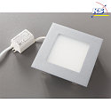 HEITRONIC LED Indbygningslampe NIZZA Panel, IP20, FIRKANTET, 10.7cm, 3.5W 2700K 95lm 120, slv