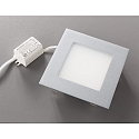 HEITRONIC LED Indbygningslampe NIZZA Panel, IP20, FIRKANTET, 10.7cm, 3.5W 2700K 95lm 120�, s�lv
