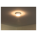 HEITRONIC LED Overflade downlight AURORA med sidelysring, IP44, � 9,5cm, 10W 3000K 830lm, hvid