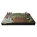 Heitronic LED Gulvindbygningsspot KONSTANZ, udf�relse, GU5,3, 3W, varm hvid, rund