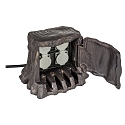 HEITRONIC Energidistribut�r TR�STUMP, 4-fold, med radio fjernbetjening, 250V/10A, 1200W, IP44, brun