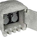 HEITRONIC Energidistribut�r PIEDRA, 4-fold, 250V/16A, maks. 3680W, IP44, gr�