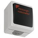HEITRONIC Overflademonterede v�drum Opvarmning n�dstop, Illuminated, 2-polet, IP54, antracitgr�