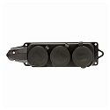 HEITRONIC Str�mb�nd 3-fold, maks. 3600W, 250V, IP44, sort
