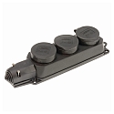 HEITRONIC Str�mb�nd 3-fold, maks. 3600W, 250V, IP44, sort