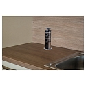 HEITRONIC Power pillar RIMINI, 3-fold, 230V/16A, max. 3500W, black/silver