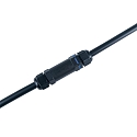HEITRONIC Kabelstik, 3 poler, 115x26,5mm, IP68, sort
