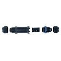 HEITRONIC Kabelstik, 3 poler, 115x26,5mm, IP68, sort