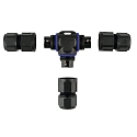 HEITRONIC T-Kabelstik, 3 poler, IP68, sort