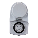 HEITRONIC Elektromekanisk timer 24 timer, IP44, hvid