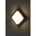 HEITRONIC LED Wall / Ceiling luminaire MAKIRA Outdoor luminaire, 8W, 3000K, 480lm, IP54, anthracite