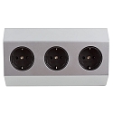 HEITRONIC Protective contact socket SALERNO, 3-fold, 250V, max. 3500W