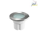 HEITRONIC LED Floor recessed spot MESSINA, round, 90, 9W, 3000K, 500lm, IP67, silver