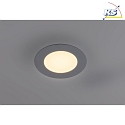 HEITRONIC LED Panel LYON Recessed luminaire, round, 120mm, 6W, 3000K, 360lm, IP20, dimmable, silver