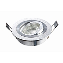 Indbygningsspot DL7801, RUND, GU10 & GU5.3, LED maks. 8W, IP20, drejelig, b�rstet aluminum
