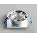 Indbygningsspot DL7801, FIRKANTET, GU10 & GU5.3, LED maks. 8W, IP20, drejelig, b�rstet aluminum