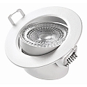 LED Indbygningsspot DL7002, rund, 38�, 5,5W, 3000K, 400lm, IP44, drejelig, hvid