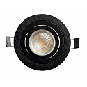 HEITRONIC Indbygningsspot DL7801, RUND, GU10 & GU5.3, LED maks. 8W, IP20, drejelig, sort