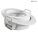 HEITRONIC LED Recessed spot DL7202, 82mm, 110, 5W, 3000K, 380lm, IP20, swiveling, white