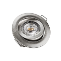 HEITRONIC LED Indbygningsspot DL7202, �82mm, 110�, 5W, 3000K, 380lm, IP20, drejelig, nikkel
