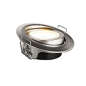 HEITRONIC LED Indbygningsspot DL7202, �82mm, 110�, 5W, 3000K, 380lm, IP20, drejelig, nikkel