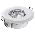 LED Recessed spot DL7202, �82mm, 38�, 5W, 3000K, 380lm, IP44, white