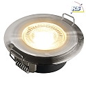 HEITRONIC LED Recessed spot DL7202, 82mm, 38, 5W, 3000K, 380lm, IP44, nickel