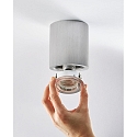 Overflademonterede spotlight ADL9001, rund, GU10, IP20, 25� drejelig, b�rstet aluminum
