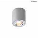 HEITRONIC Overflademonterede spotlight ADL9001, rund, GU10, IP20, 25 drejelig, brstet aluminum