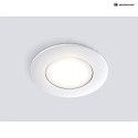 HEITRONIC LED Recessed spot DL8002 round swivelling 38 white 8,5W 720lm IP65 2700K + 4000K dimmable