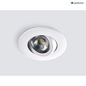 HEITRONIC LED Recessed spot DL8002 round swivelling 38 white 8,5W 720lm IP65 2700K + 4000K dimmable
