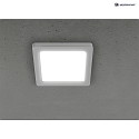 HEITRONIC LED Panel SELESTO, Clip-on System, 164mm, 12W, 3000/4000/6000K, 1100lm, square, IP20, white