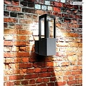 HEITRONIC outdoor wall luminaire TOSKANA II square, switchable, set back IP65, anthracite 