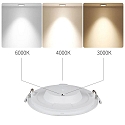 HEITRONIC Indbygnings loftlampe LE MANS rund IP44, hvid d�mpbar