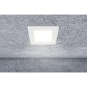 HEITRONIC Indbygnings loftlampe LE MANS firkantet IP44, hvid d�mpbar