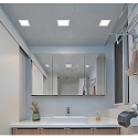 HEITRONIC Indbygnings loftlampe LE MANS firkantet IP44, hvid d�mpbar