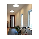 HEITRONIC wall and ceiling luminaire ALLROUNDER round, with motion detector IP54, white 