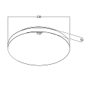 HEITRONIC wall and ceiling luminaire ALLROUNDER round, with motion detector IP54, white 