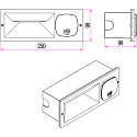 HEITRONIC outdoor recessed luminaire MURANO with socket IP54, anthracite 