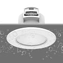 HEITRONIC recessed luminaire DL7003 round, CCT Switch IP44, white dimmable 5,5W 540/600/580lm 3000/4000/6500K 38� CRI >80