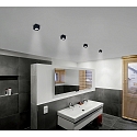 Helestra LED Loftlampe OSO LED Lampe til bad, firkantet, IP44, sort matt