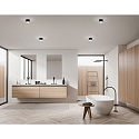 Helestra Loftlampe PALA IP30, satin, sort mat d�mpbar